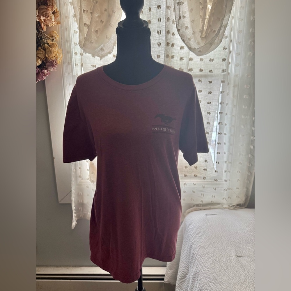 Ford Mustang Burgundy Short Sleeve Tee